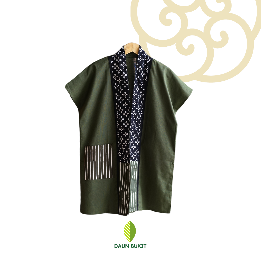 Dewani Long Outer Batik Linen Premium