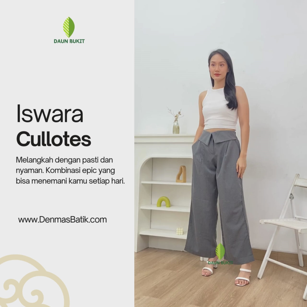 Iswara Celana Kulot Premium Semiwool Luxe Twill