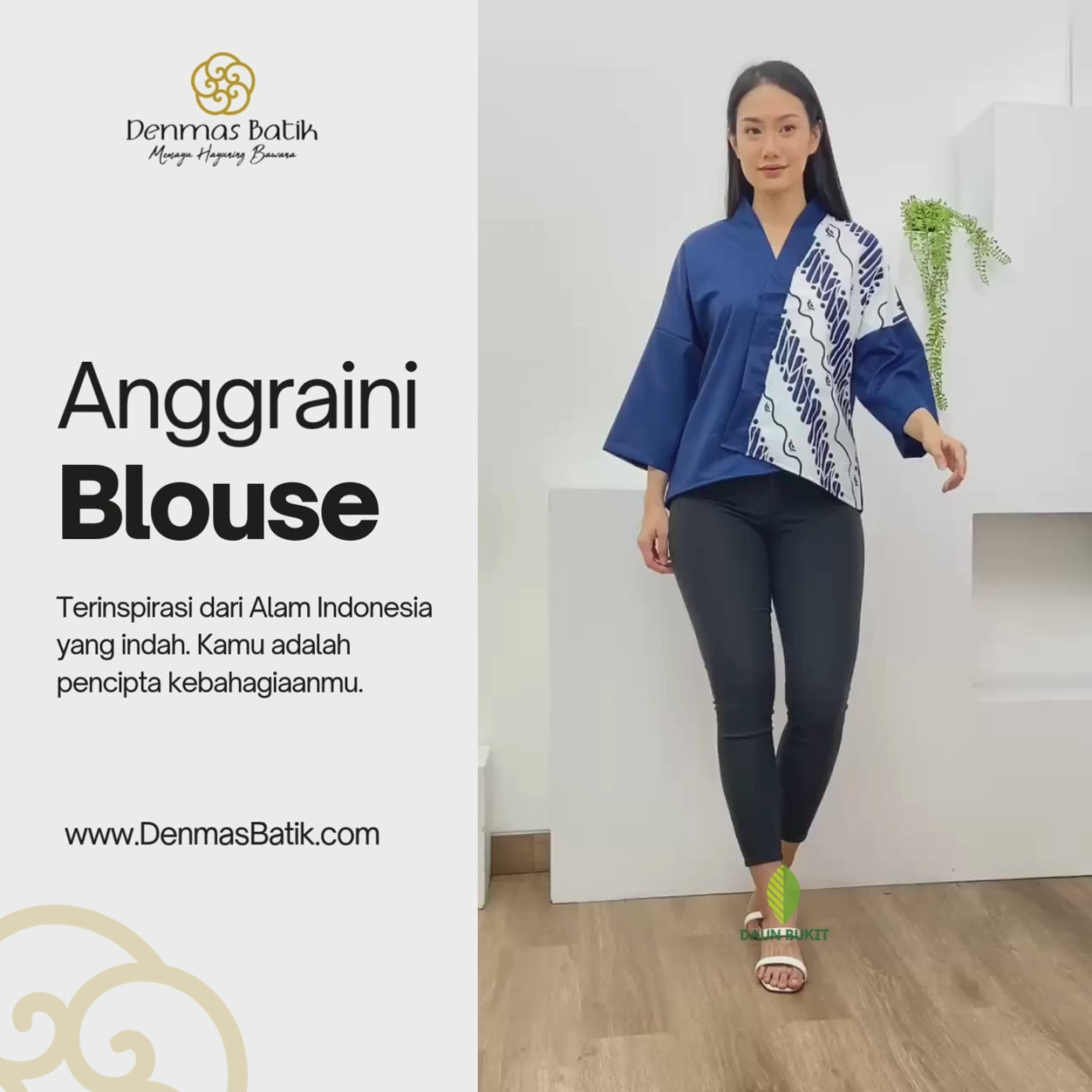 Anggraini Blouse Batik Parang Wanita Premium