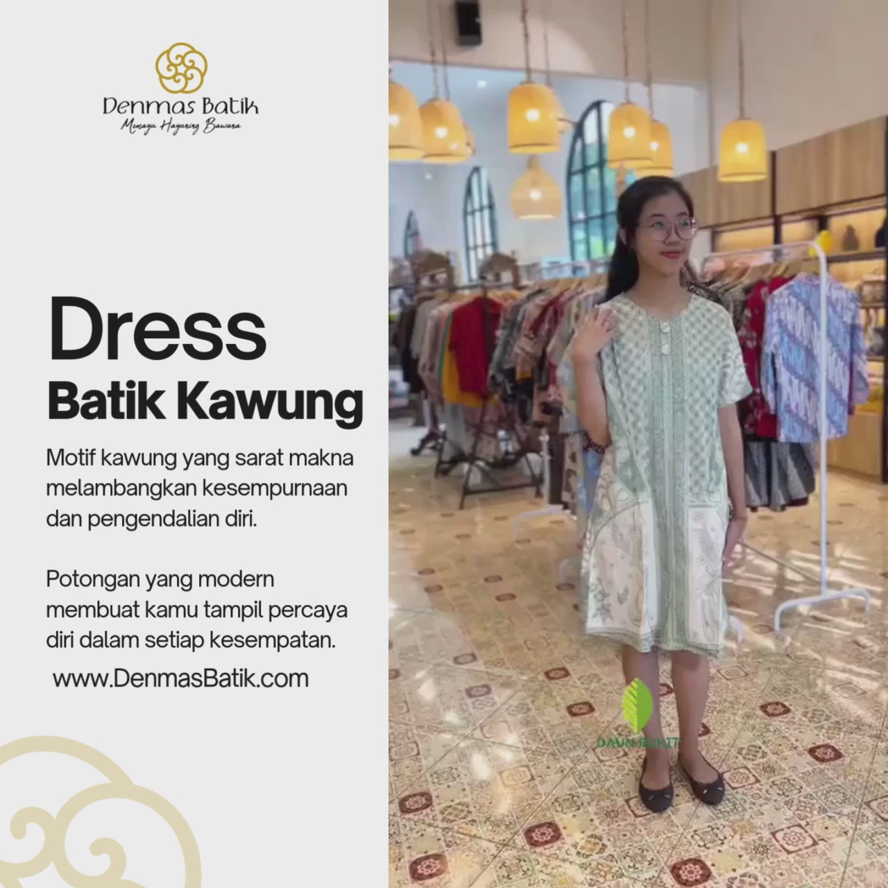 Dress Batik Kawung Wanita